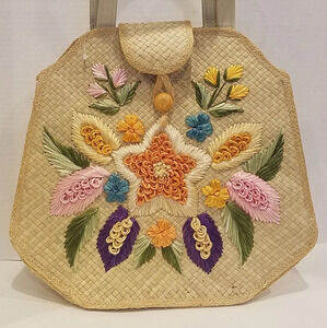 Straw tote bag